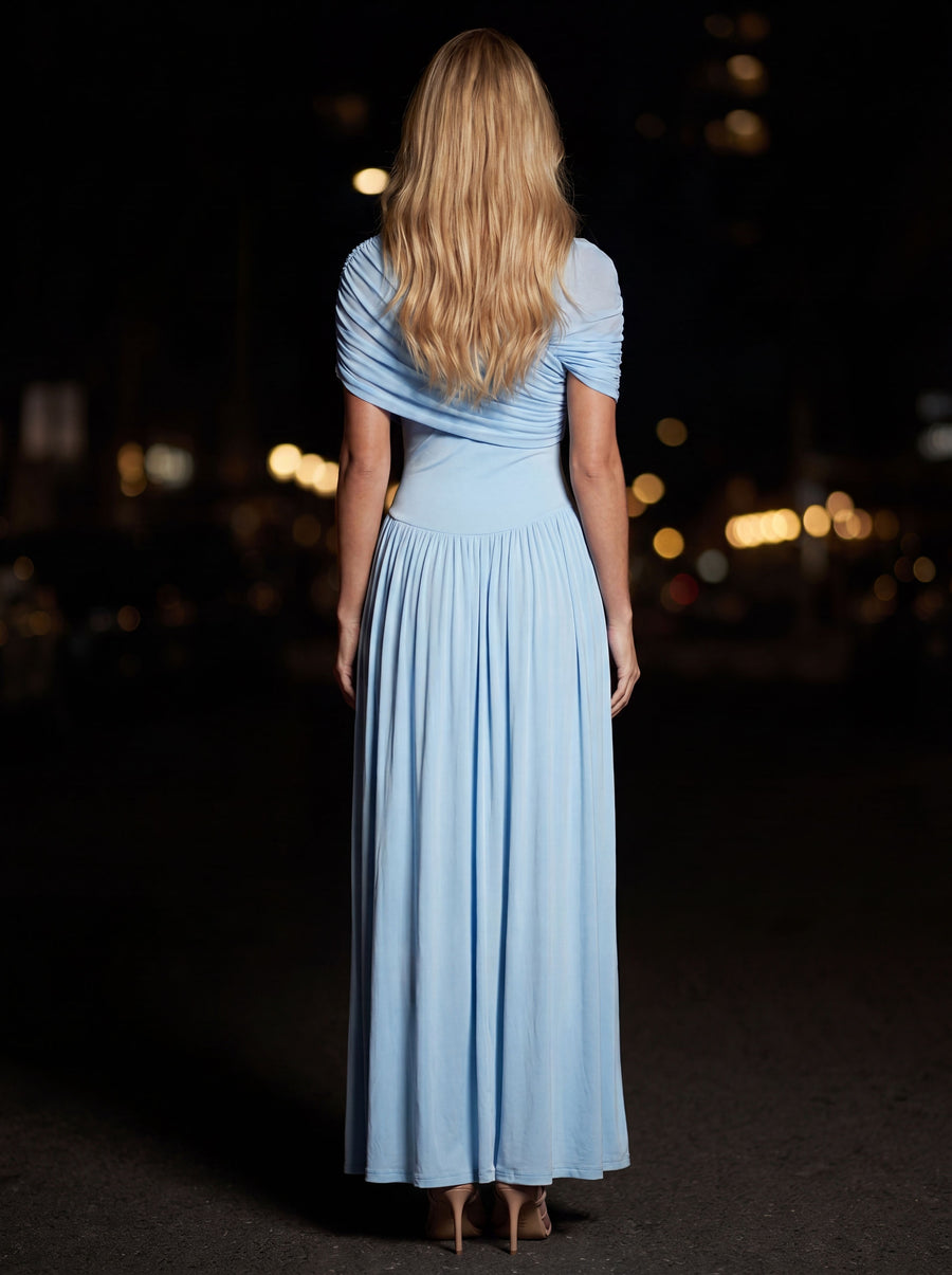 AMY MAXI DRESS Light Blue back