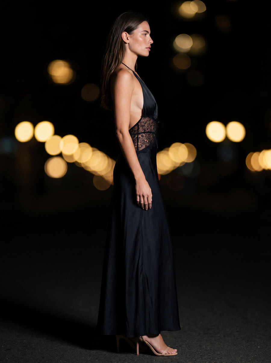 DINAH MAXI DRESS Black side