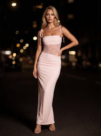 ALEXIA MAXI DRESS Baby Pink back