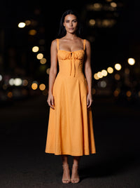 CAROLINE MAXI DRESS Orange front