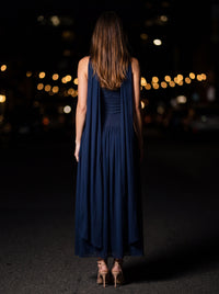 LILLIAN MAXI DRESS Blue back