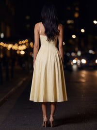 CASSIA MIDI DRESS Butter back