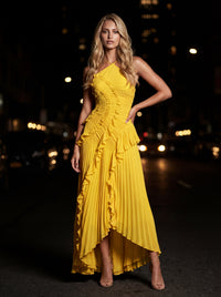 AURELIA MAXI DRESS Yellow front