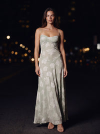 ZARA MAXI DRESS Pistachio front
