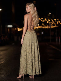COURTNEY MAXI DRESS Sage back