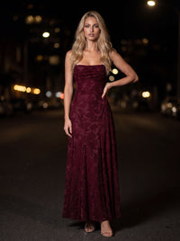 COURTNEY MAXI DRESS Cherry front