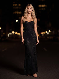 LYDIA MAXI DRESS Black front