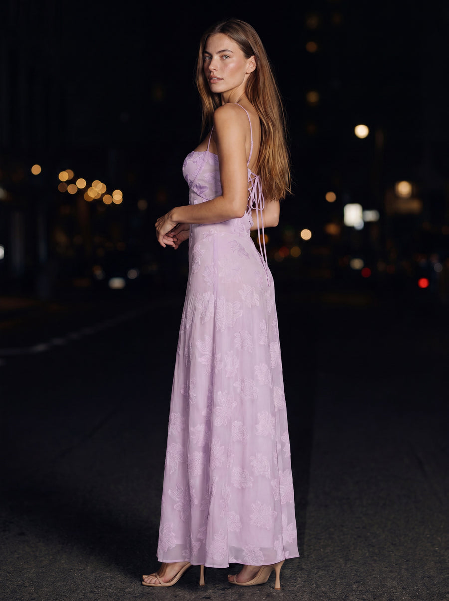 ZARA MAXI DRESS Orchid back