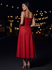 CAROLINE MAXI DRESS Red side