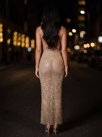 ASHLEY MAXI DRESS Gold back