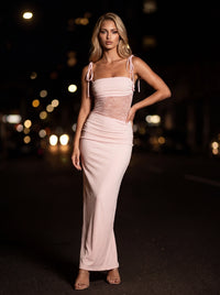 ALEXIA MAXI DRESS Baby Pink front