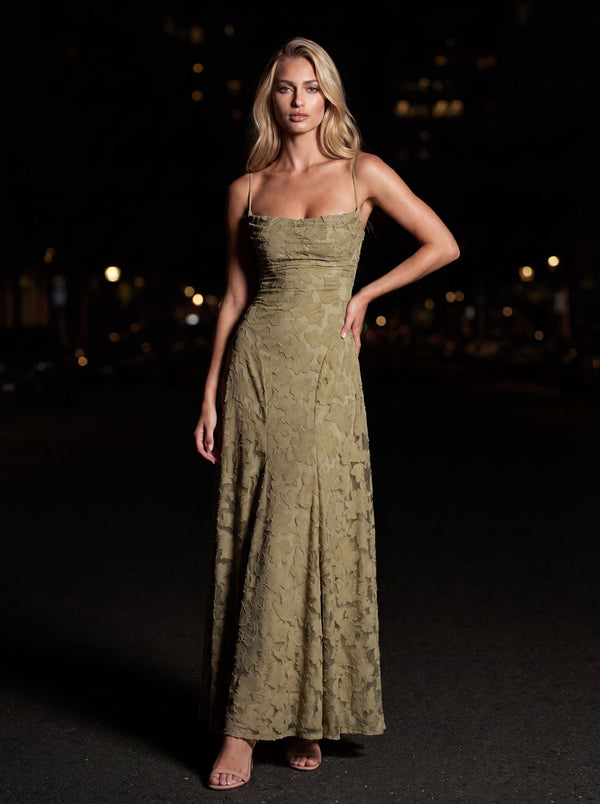 COURTNEY MAXI DRESS Sage front