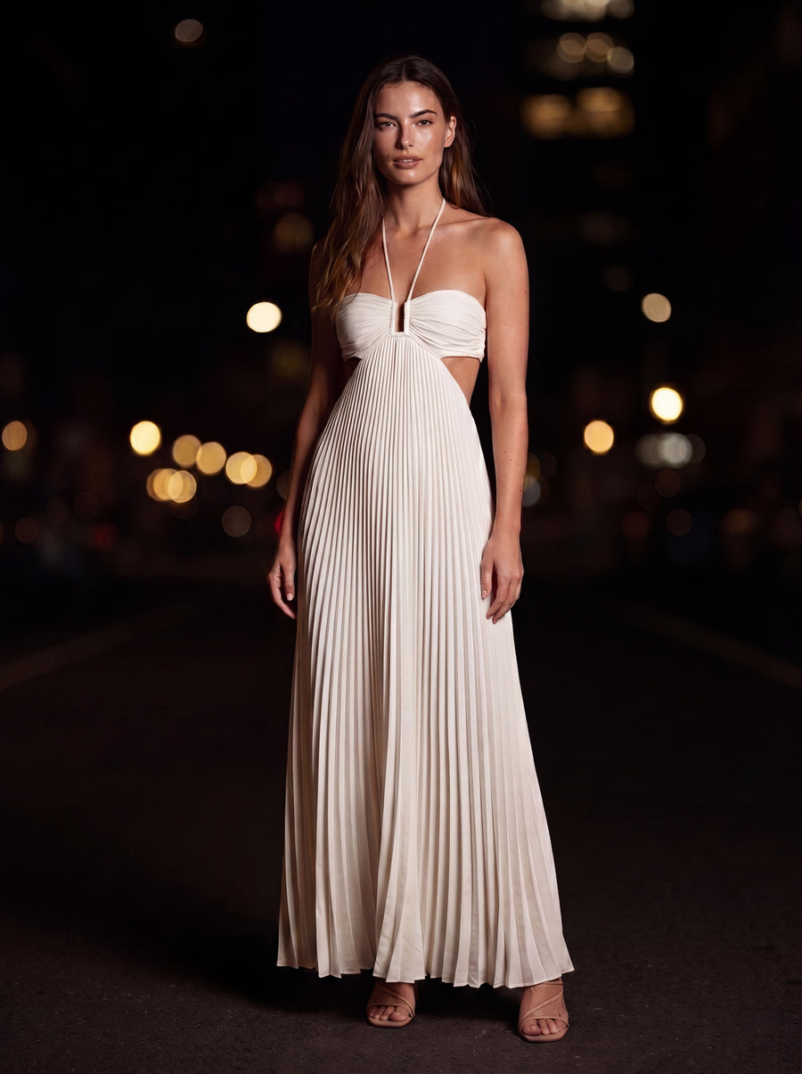 SIENNA MAXI DRESS White / Ivory front