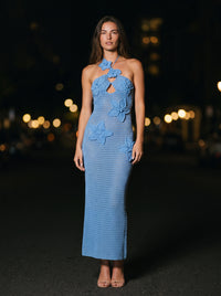 KYLA MAXI DRESS Blue front
