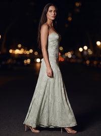 ZARA MAXI DRESS Pistachio back