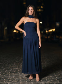 LILLIAN MAXI DRESS Blue side