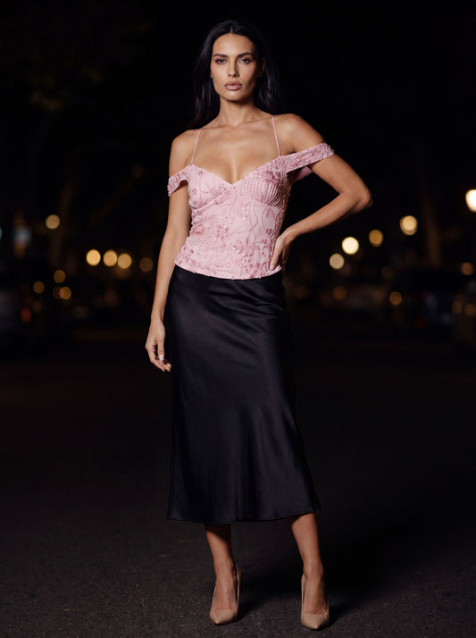 NORA TOP Pink front