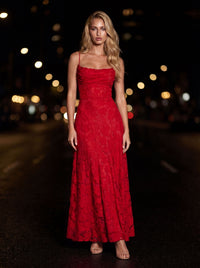 COURTNEY MAXI DRESS Red side