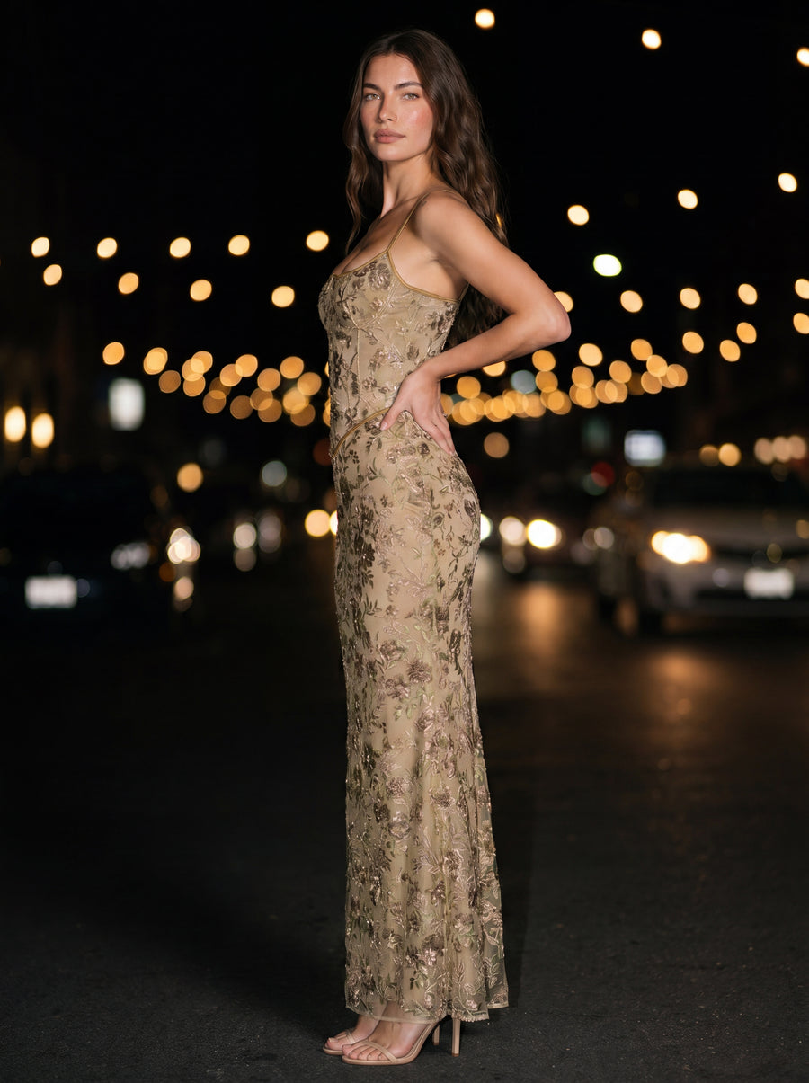 NOA MAXI DRESS Floral back