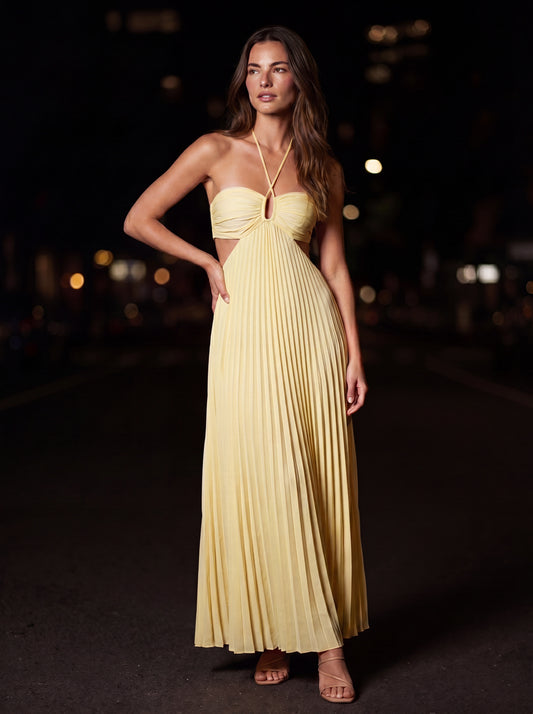 SIENNA MAXI DRESS Golden Ivory front