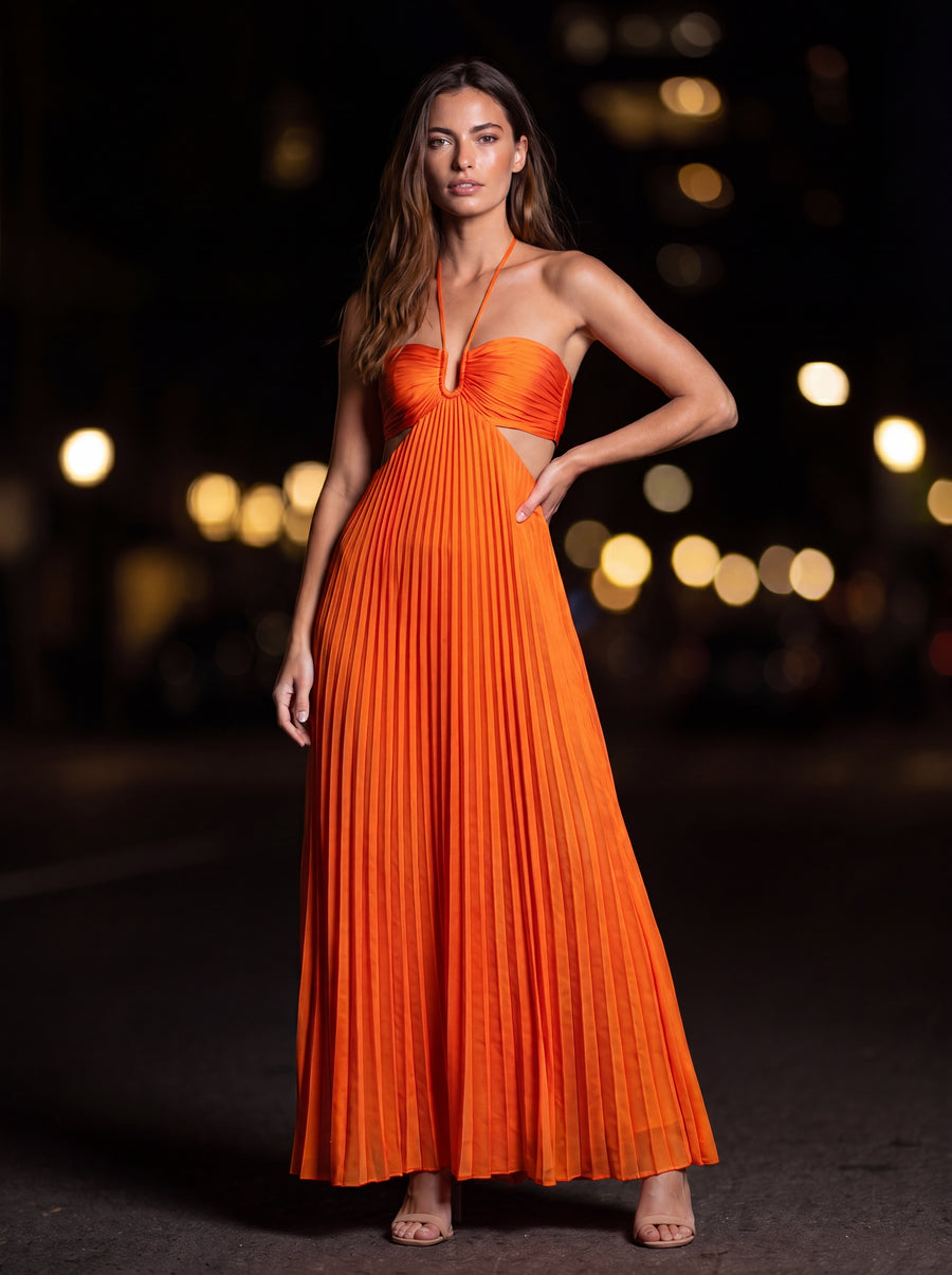 SIENNA MAXI DRESS Sunset Ember front