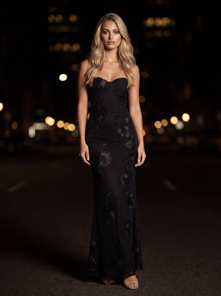 LYDIA MAXI DRESS Black side