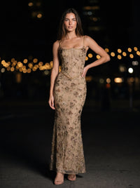 NOA MAXI DRESS Floral side