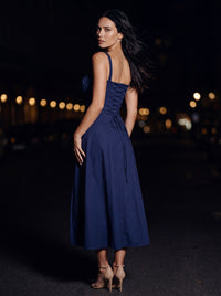 CAROLINE MAXI DRESS Navy Blue side