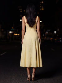 CAROLINE MAXI DRESS Yellow back