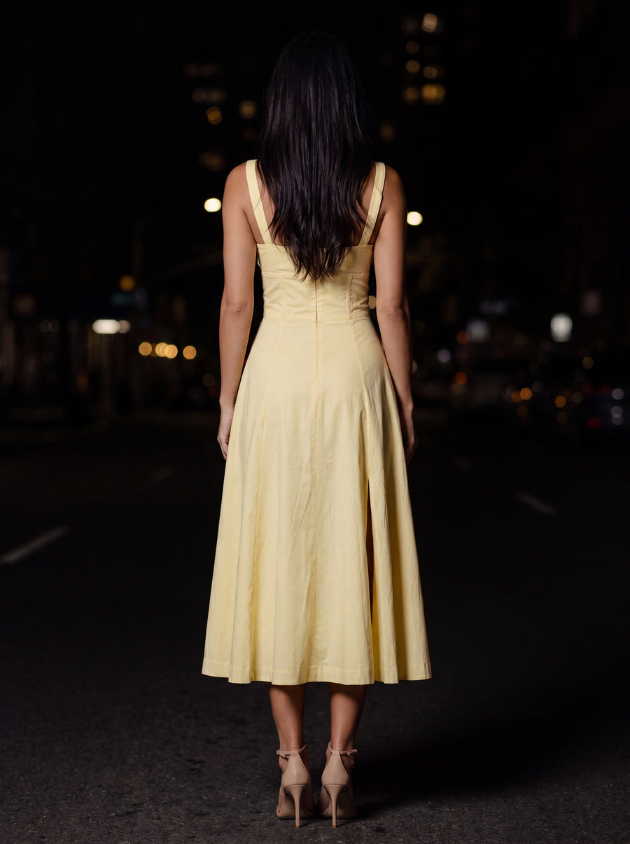 CAROLINE MAXI DRESS Yellow back