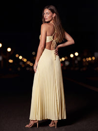 SIENNA MAXI DRESS Golden Ivory back