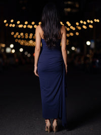 ELISA MAXI DRESS Navy back