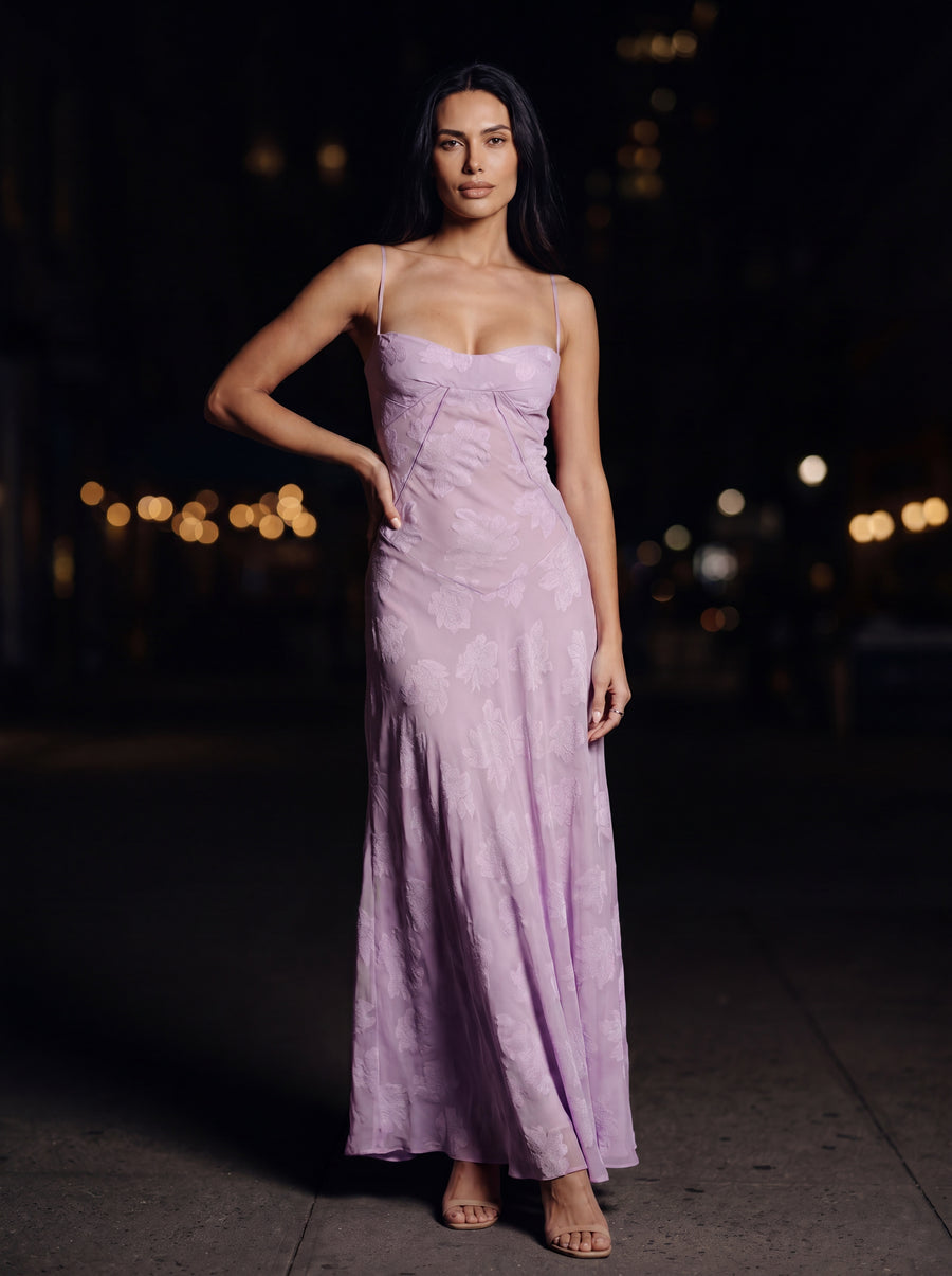ZARA MAXI DRESS Orchid side