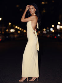 MEGAN MAXI DRESS Butter Popcorn side