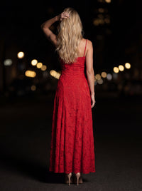 COURTNEY MAXI DRESS Red back