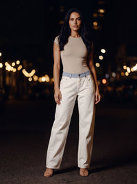 MILLY STRIPED RELAXED JEANS White side