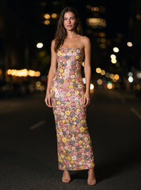 EVA MAXI DRESS Floral Multi side