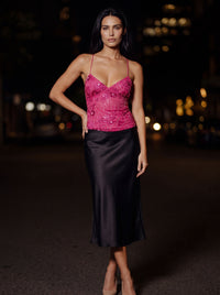 NORA TOP Fuchsia front