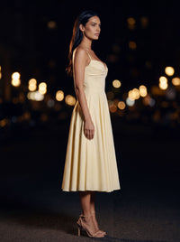 CASSIA MIDI DRESS Butter side