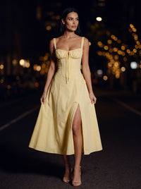 CAROLINE MAXI DRESS Yellow side