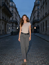 EMMA PINSTRIPE JEANS Grey lifestyle 1