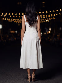 CAROLINE MAXI DRESS White back