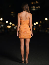 ROMI MINI DRESS Orange back