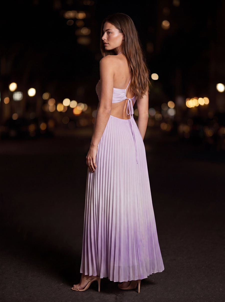 SIENNA MAXI DRESS Lilac back