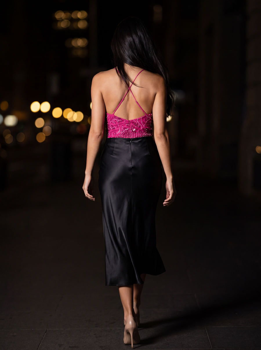 NORA TOP Fuchsia back