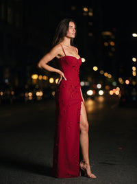 ZENDAYA MAXI DRESS Red side