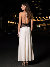 DINAH MAXI DRESS Black/Ivory back