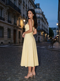 CAROLINE MAXI DRESS Yellow lifestyle 2