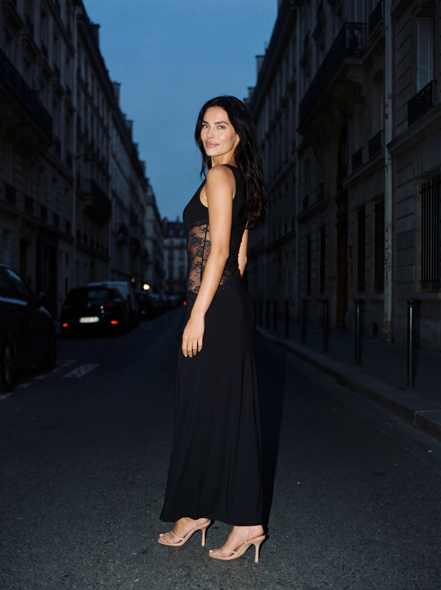 LUCIA MAXI DRESS Black lifestyle 2
