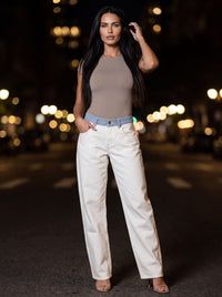 MILLY STRIPED RELAXED JEANS White back